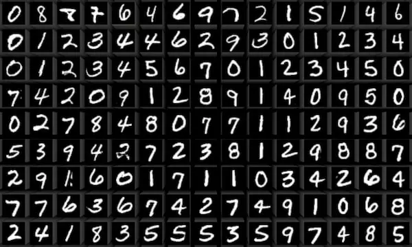 A few samples from the MNIST dataset